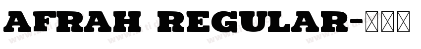 Afrah Regular字体转换